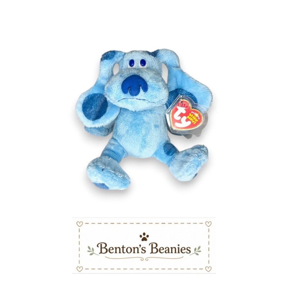 Blue from Blue's Clues TY Beanie Baby | Mint Heart/Tush Tag